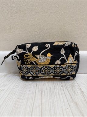 Vera Bradley Floral Bird Canvas Cosmetic Pouch